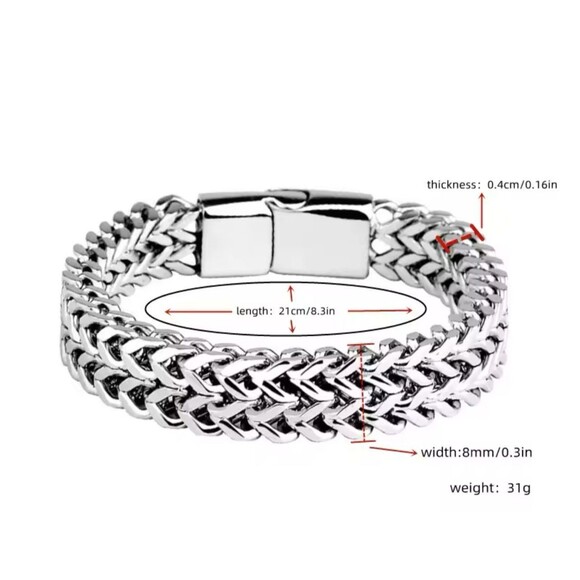 Stainless Steel Braided Double Row Front and Rear Fish Scale Alloy Magnetic Buck - Picture 7 of 7